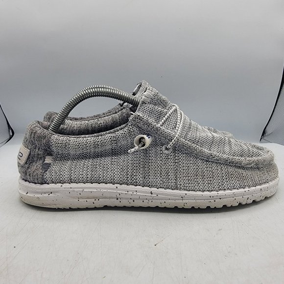 Hey Dude Wally Stretch Mens 8 Gray Slip on Loafer Shoes Casual Comfort - Picture 7 of 13